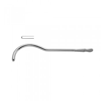 Guyon Urethral Sound / Dilating Bougie 16 Charr. Brass - Chrome Plated, 26.5 cm - 10 1/2"